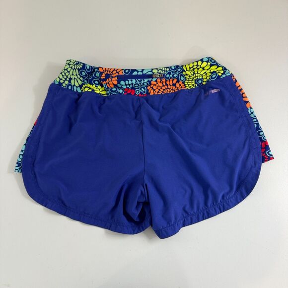 Saucony Women's Blue Floral Print Running Shorts Liner Size S Small - Picture 2 of 11